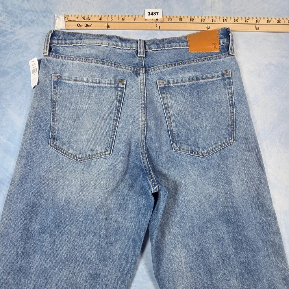 Banana Republic Mens Mid-Rise Loose Stovepipe Jeans Light Wash Denim 28